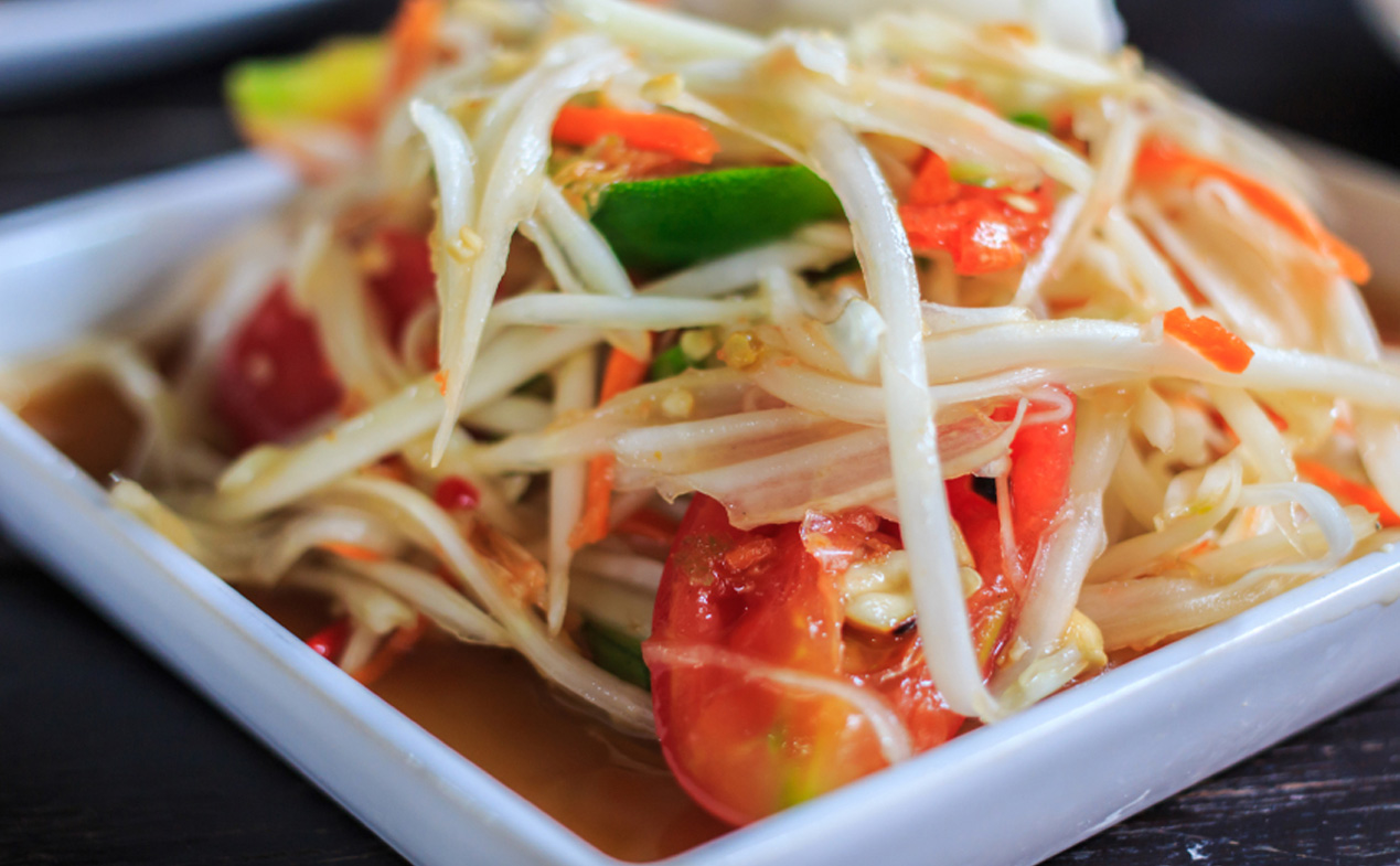 Papaya salade Réunion