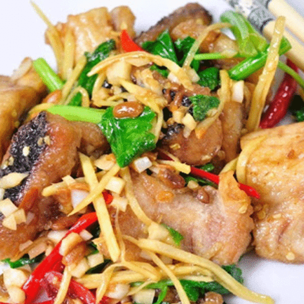 Filet de Poisson gingembre Cambodgia + Riz blanc