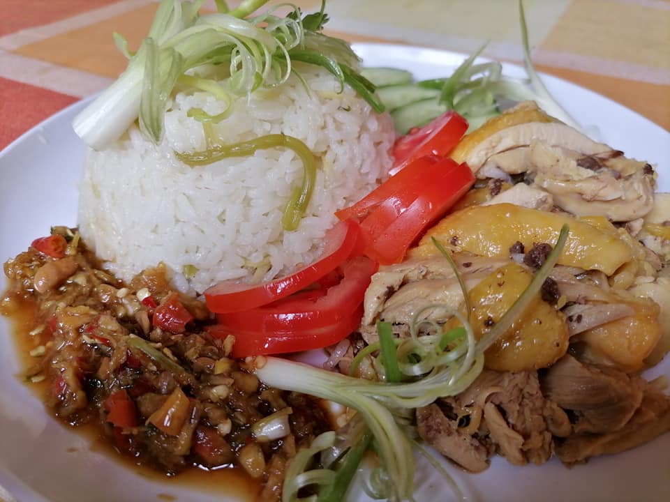 Poulet vapeur Angkor + Riz gingembre
