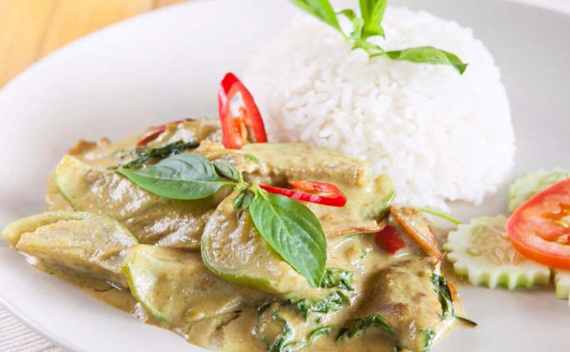 Escalope de poulet au curry vert Thaï