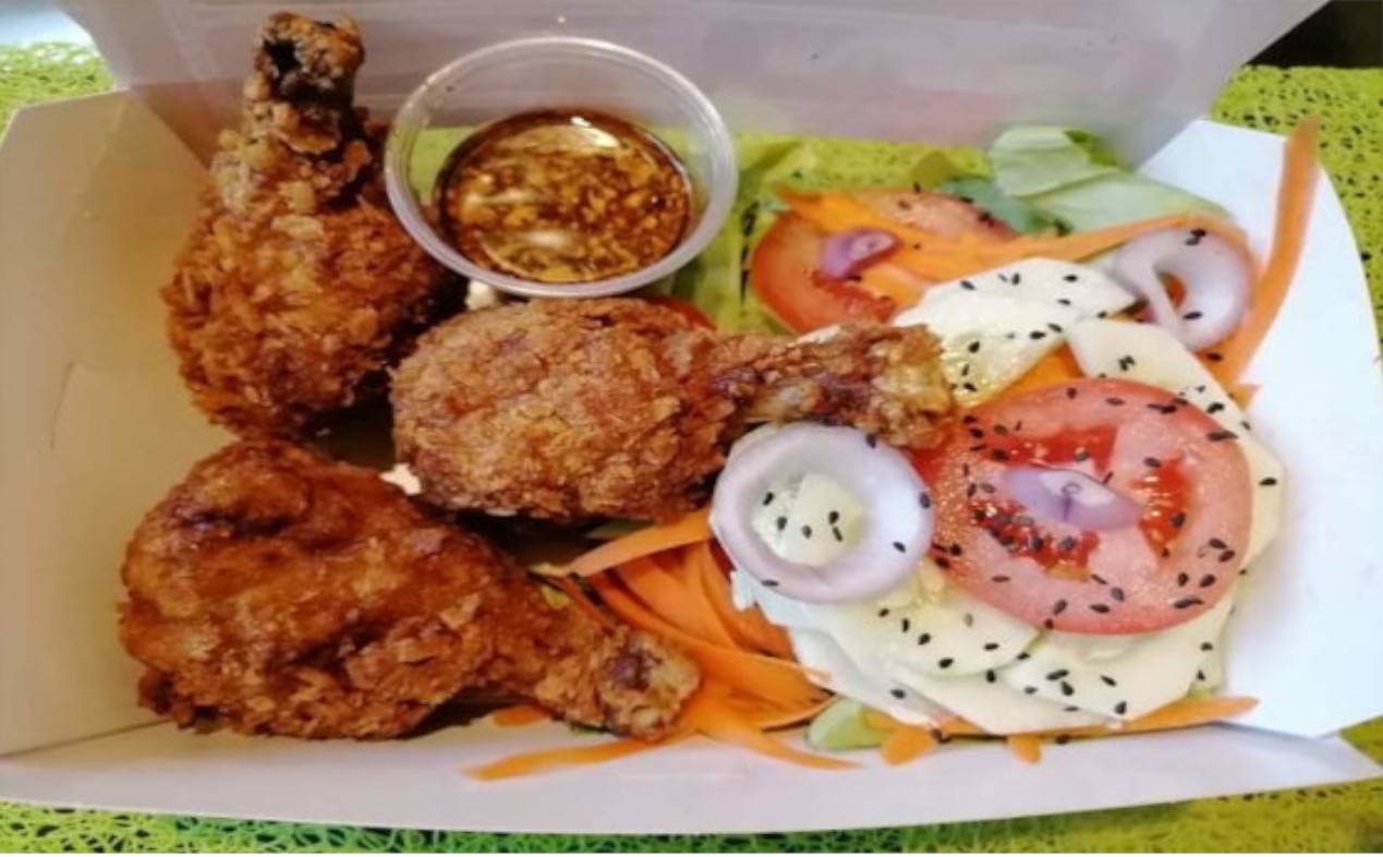 Croquettes de poulet + salade composée frais