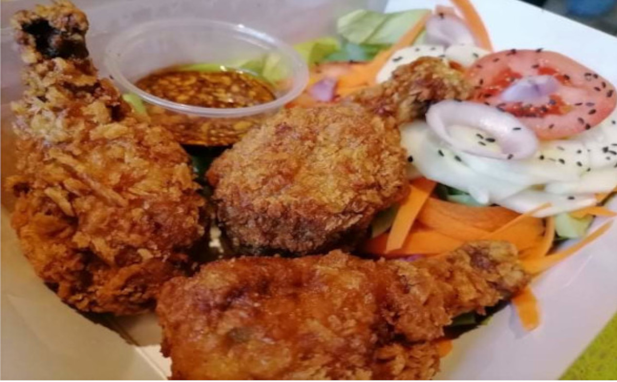 Croquettes de poulet + salade composée frais