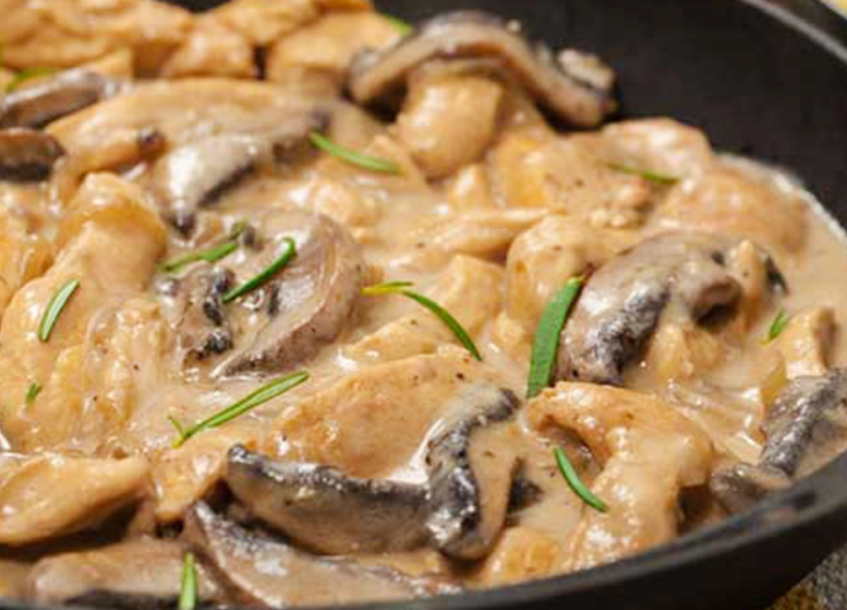Plat du monde: Poulet à la crème du chef
